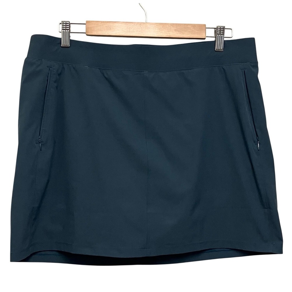 Kuhl Freeflex Skort Pull On Pockets Athletic Pickleball Tennis Blue Gray Large
